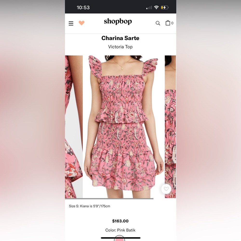 NWOT Charina Sarte Victoria top size L